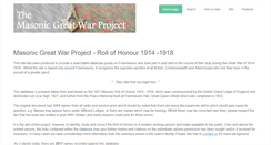 Desktop Screenshot of masonicgreatwarproject.org.uk