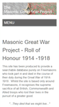 Mobile Screenshot of masonicgreatwarproject.org.uk
