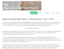Tablet Screenshot of masonicgreatwarproject.org.uk